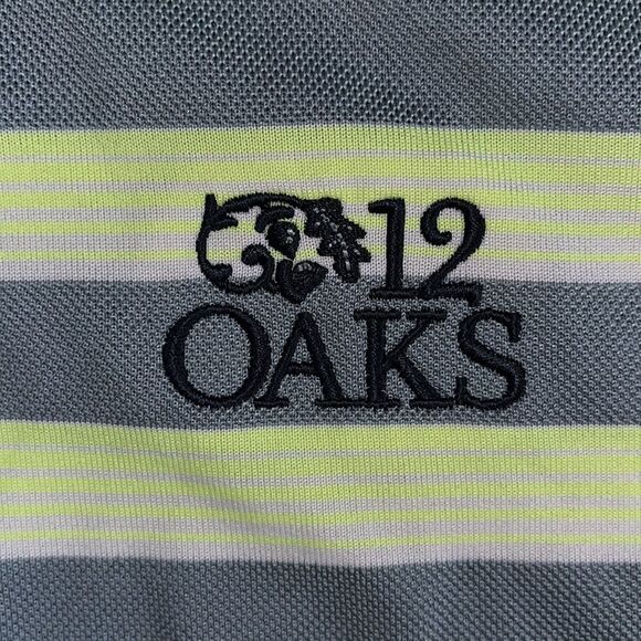 Nike Tour Performance Neon/Gray 12 Oaks Raleigh NC area Golf Course shirt L - Picture 6 of 6